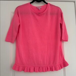 Lilly Pulitzer girls pink Tierneigh Sweater shirt sz xl 12-14